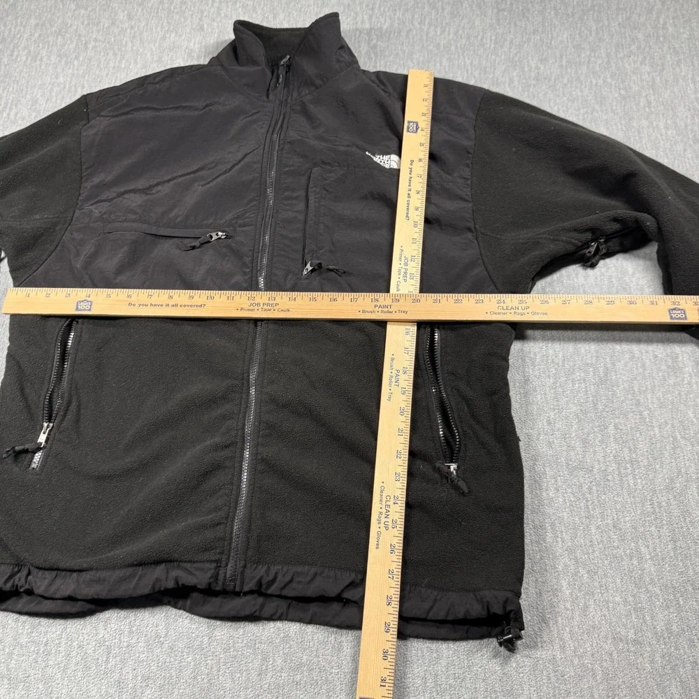 The North Face Fleece Jacket Mens XL Black Denali Full Zip Nylon Overlay Outdoor